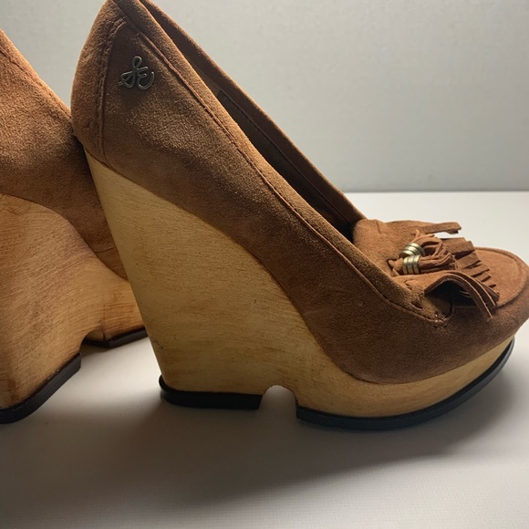Sam Edelman Shoes - Sam Edelman Wesley loafer wedges brown suede with tassels